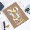 Gift Floral Notes Personalized Notebook - Brown