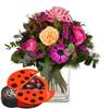 Flower bouquet Sweet Surprise with Munz chocolate ladybird