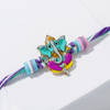Gift Fluorescent Enamel Ganesha Charm Rakhi