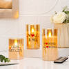 Forever Glowing Valentine's Day LED Candle - Set Of 3