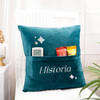 Forever Sisters Personalized Velvet Pocket Cushion - Blue