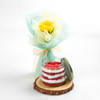 Friendship Combo - Redvelvet Jar Cake & Yellow Rose Online