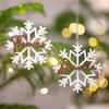 Frost Snowflake Personalized Christmas Tree Ornament - Set Of 2