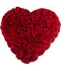Funeral - Red roses heart - Warmly