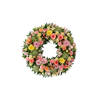 Funeral Wreath Winter Spring Flowers w ribbon 240170