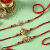Ganesha, Krishna & Peacock Designer Rakhi (Set of 3) Online