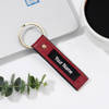 Gift Genuine Leather Personalized Red Wallet And Keychain Combo