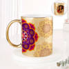 Glowing Diwali Personalized Metallic Mug - Gold