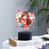 Glowing Hug Black Base LED Lamp For Mom