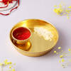 Gift Gold Plated Tilak Thali With Moli