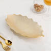 Golden Ceramic Leaf Plate Online