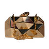 Buy Golden Glam Geometric Clutch