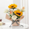 Gift Golden Glow Sunflower And Roses Arrangement