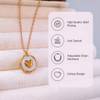 Buy Golden Heart Enamel Pendant Necklace