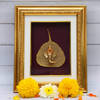 Golden Lord Ganesha Leaf Frame
