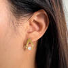 Shop Golden Triangle 14K Gold Plated Pearl Studs