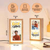 Gift Good Vibes Personalized Wooden LED Photo Frame For Him