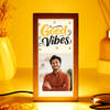 Buy Good Vibes Personalized Wooden LED Photo Frame For Him