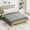 Buy Grey Patchwork Block Print Cotton Double Bed Quilt
