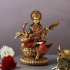 Hand Painted Goddess Saraswati Idol
