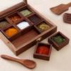 Shop Handcrafted Wooden Spices Container with Spoon