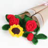Handmade Mother's Day Crochet Roses And Sunflower