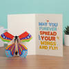 Gift Happy Birthday Butterfly Card - Single Piece