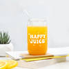 Buy Happy Juice Personalized Can-Shaped Glass With Straw