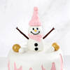 Happy Snow Man New Year Fondant Cake (1Kg)
