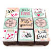 Happy Valentine's Day Chocolate Fudge Brownie - Set Of 9