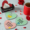 Heart Shaped Love Coasters with Personalized Holder Online