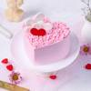 Heart-Shaped Strawberry Valentines Cake (300g)