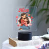 Heartfelt Hug Black Base LED Lamp For Mom