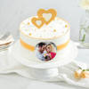 Gift Hearts And Pearls Personalized Photo Cake