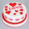 Hearts Fondant Cake (1 Kg) Online