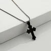 Holy Cross Pendant With Chain - Black