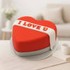 I Love U Ribbon Heart Cake