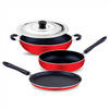 Jaipan 4pcs Gift Set Gold Series (Kadhai + Dosa Tawa+ Fry Pan) 240mm Fry pan, 1.5ltr Kadhai, 250mm D