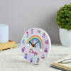 Gift Kids Unicorn Personalized Wooden Table Clock