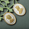 Buy King And Queen 999 Pure Silver Gold Plated Coins (5 gm+5 gm)