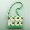 Gift Kites Print Canvas Sling Bag - Green