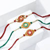 Gift Kundan and Meena Work Set of 3 Rakhis