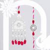 Gift Kundan And Pearl Work Bhaiya Bhabhi And Kids Rakhi Set - Red