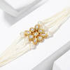 Gift Kundan And Pearls Bracelet Rakhi