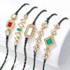 Gift Kundan Charm Rakhi Combo - Set Of 5