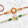 Kundan Peacock And Pearl Rakhis - Set Of 2