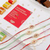 Kundan Rakhi Set Of 4 And Assorted Chocolates