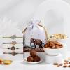 Kundan Rakhis And Dry Fruits Hamper