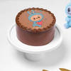 Shop Labubu Love Chocolate Photo Cake - Blue - Half kg