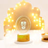 Gift Laxmi Charan Wooden Base LED Lamp